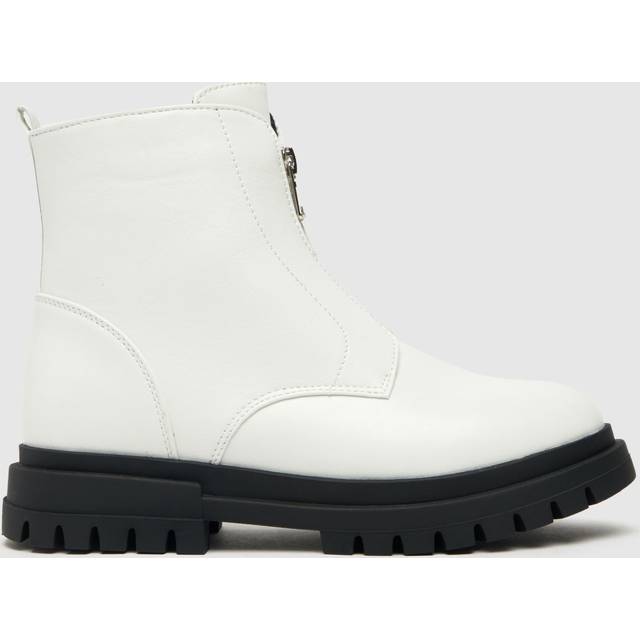 schuh White Cute Front Zip Girls Junior Boots