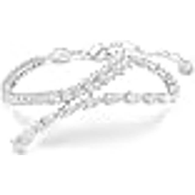 Swarovski Matrix Rhodium Plated Mixed Cut White Crystal Bracelet - Silver - 19.5cm