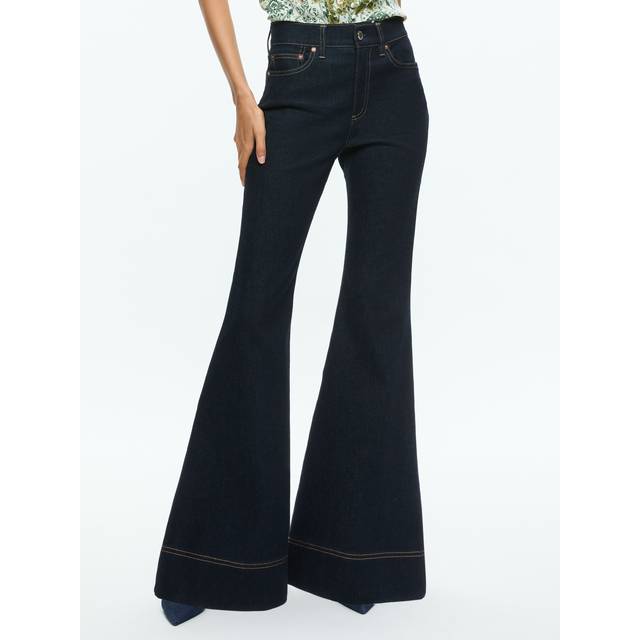 Alice + Olivia High-Rise Bell Jean