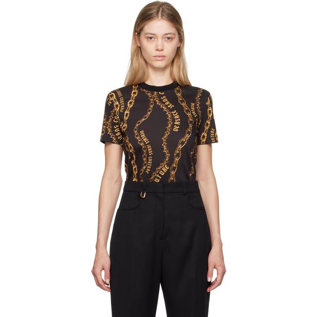 Versace Jeans Couture Chain Print T-Shirt - Black - M