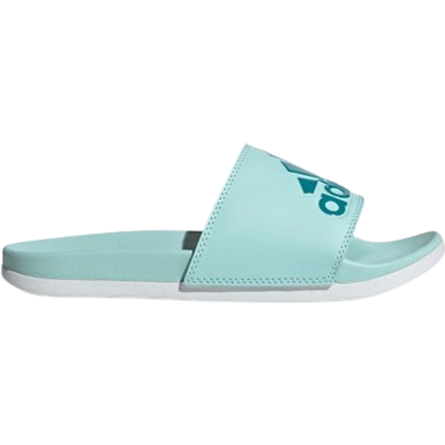 adidas Women's Adilette Comfort Slide Sandal, Semi Flash Aqua/Arctic Fusion/Crystal White, 11