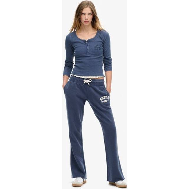 Superdry Athletic Essentials Low Rise Flare Joggers, Mariner Navy