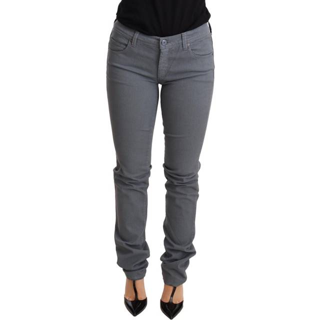 Ermanno Scervino Gray Low Waist Skinny Slim Trouser Cotton Jeans - W26