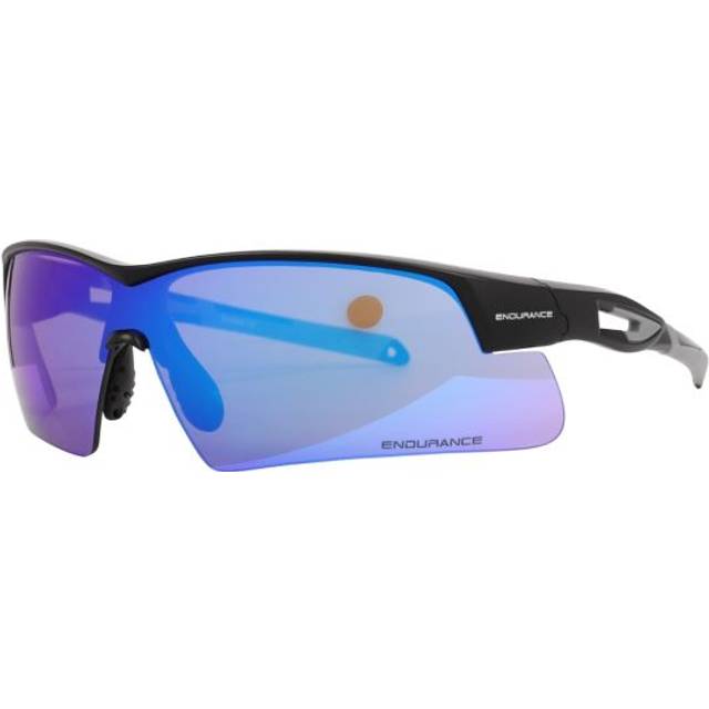 Endurance Jacque Halvramade Sportglasögon Unisex - Svart, One Size, Perfekta för Löpning och Utomhusaktiviteter