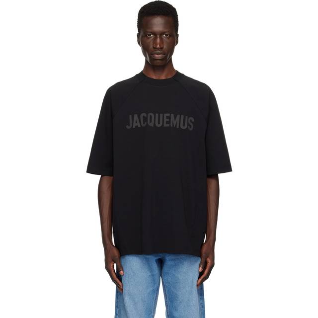 JACQUEMUS Black Les Classiques 'Le T-Shirt Typo' T-Shirt - 990 Black - XXXL
