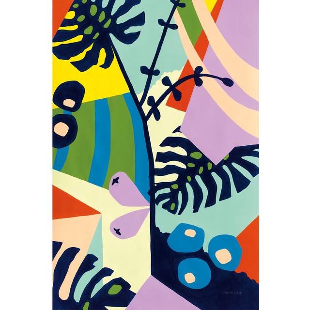 Monstera Deliciosa by Megan Gallagher - Wrapped Canvas Painting Print (46cm H x 30cm W x 3.8cm D)