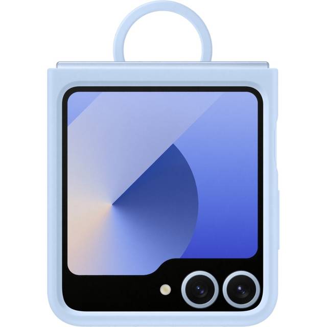 Samsung Silicone Case EF-PF741 für das Galaxy Z Flip6 | Smartphone Cover, Handy-Hülle inklusive Ringhalter, Silikon, Schutz Case, stoßfest, dünn und griffig, Blue
