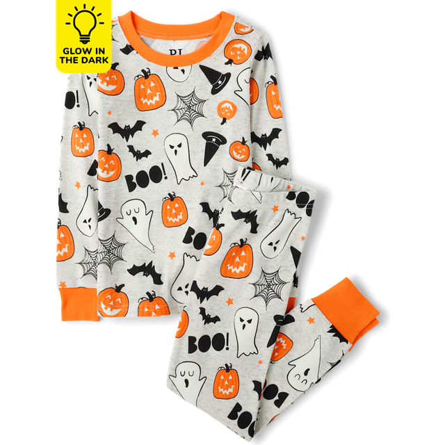 The Children's Place Unisex Baby and Kids  Sibling Matching  Holiday Pajama Sets  Cotton Ghosts/Pumpkins Halloween 6