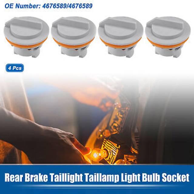 4pcs No.4676589 Rear Brake Taillight Light Bulb Socket For Jeep Grand Cherokee