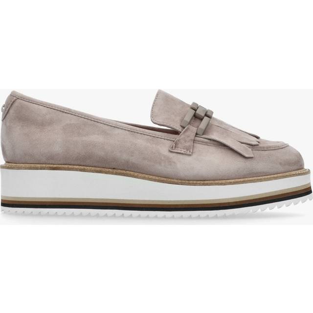 MODA IN PELLE Fernnanda Taupe Suede Loafers Size: 38, Colour: Taupe Suede