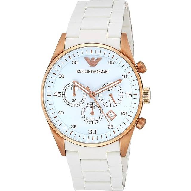 Emporio Armani Sportivo Men's WatchÃChronograph White DialÃBracelet BandÃAR5919 - Multicoloured