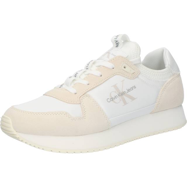 Calvin Klein jeans herr löpare strumpa snörning Ny-LTH sneaker, Ljusvitt äggskal, 43 EU