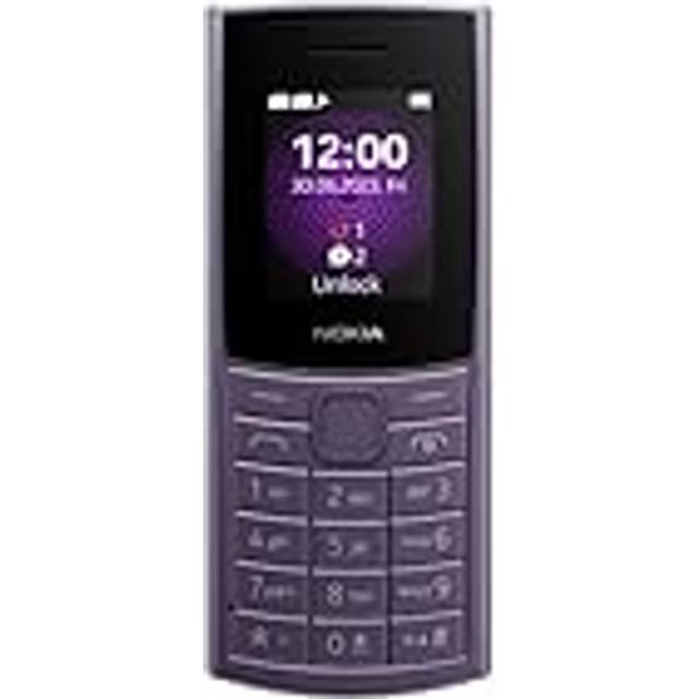 Nokia 110 4G 2023 Dual Sim-mobiltelefon, 1,8 tum färgskärm, kamera, lila [Italien]
