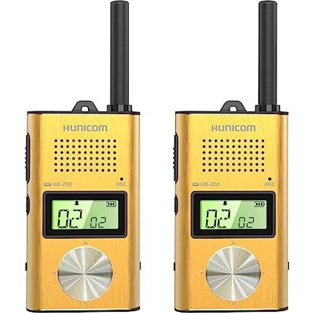 Rechargeable Walkie Talkies for Adults, Metal Case Premium Long Range Two Way Radio - PMR Walky Talky with 1000mAh Battery VOX Back Clip