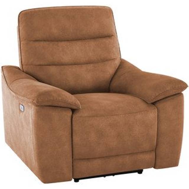 Ranch Brown Fabric Sofas - Electric Recliner Armchair - Carter Range - Oak Furnitureland