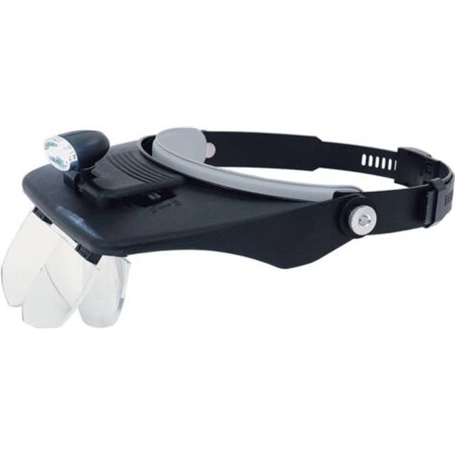 Shinwa Sokutei Binocular Head Magnifier with LED Light 75737 W-5 black