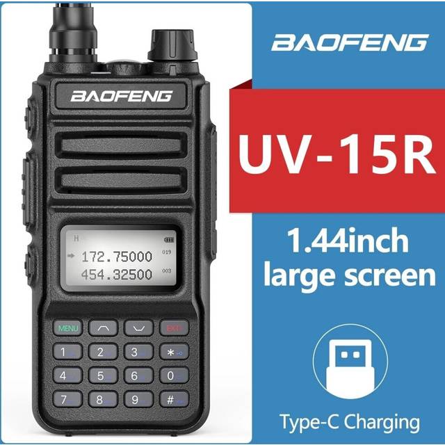 2022 Baofeng UV-15R Walkie Talkie 10W High Power 999 Channels Dual Band UHF VHF Radios Transmitter USB Charger Two Way Radio
