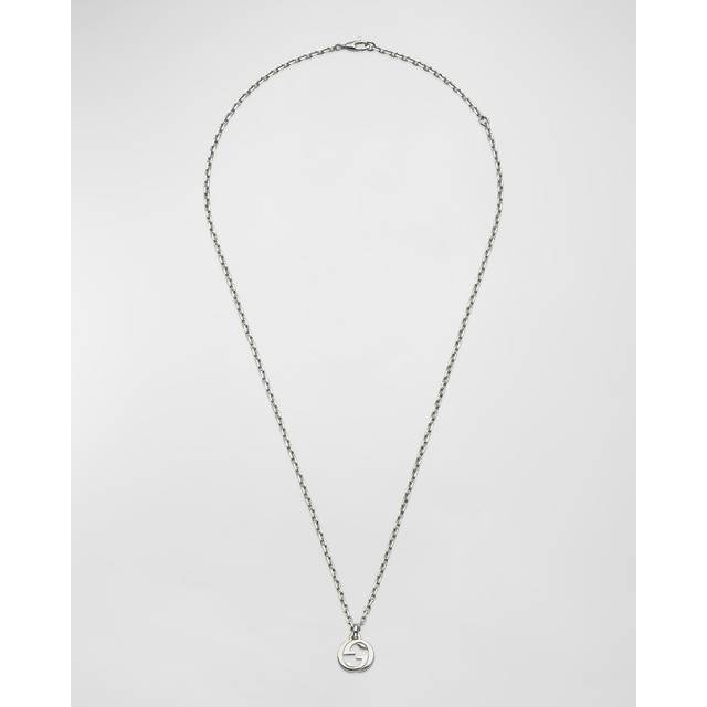Gucci Womens Silver Interlocking G Necklace 46cm - SILVER