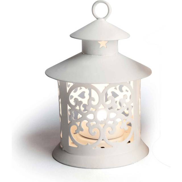 "NORDIC CHRISTMAS" PAGODA LANTERN D.9XH.13 CM - White (9.8cm H x 10cm W x 14.1cm D)