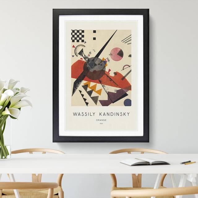 Composition Vol.3 by Wassily Kandinsky - Picture Frame Art Prints - Black (48cm H x 36cm W x 2cm D)