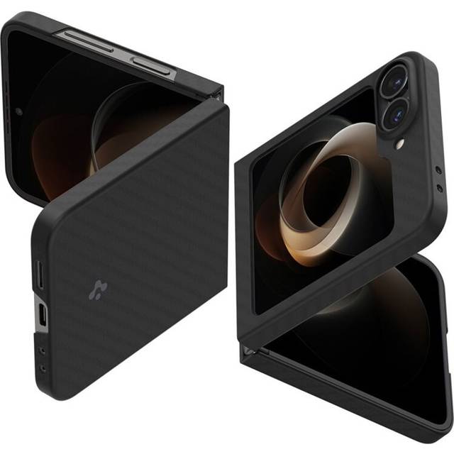 Spigen Air Skin Aramid Case kompatibel med Samsung Galaxy Z Flip 6 Skal Fodral -Zwart