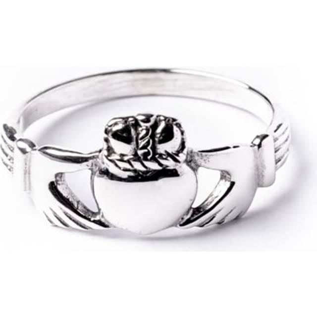 Claddagh ring sterling silver heart celtic irish promise band - 81stgeneration