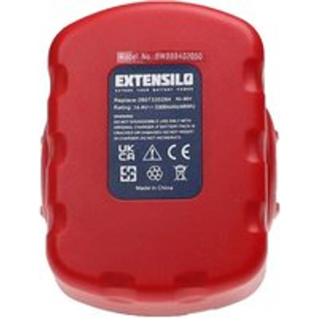 Extensilo - 2x Battery Replacement for Bosch 2 610 909 013, 2 607 335 711, BAT038, BAT025, BAT040 for Power Tools (3300 mAh, NiMH, 14.4 v)