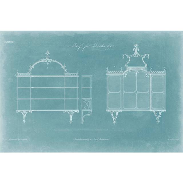 Shelves for Books by Thomas Chippendale - Wrapped Canvas Painting (20cm H x 30cm W)