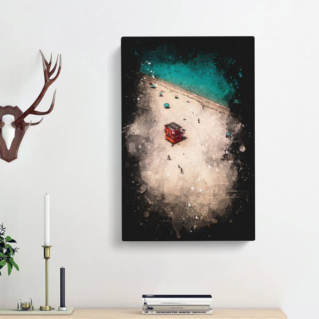 South Beach in Miami - Wrapped Canvas Painting Print (50cm H x 35cm W x 3cm D)