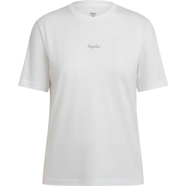 Rapha W's Cotton T-shirt White/Light Grey, Str. L - Vit (L)