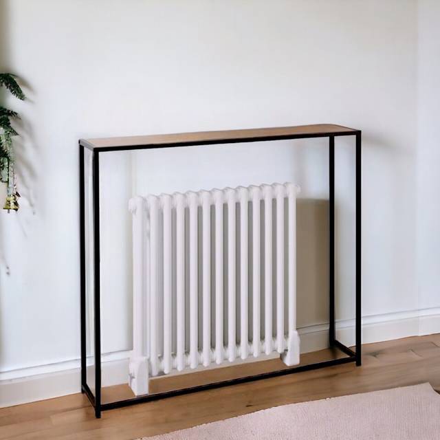 Radiator console table rustic console table hallway side table free standing