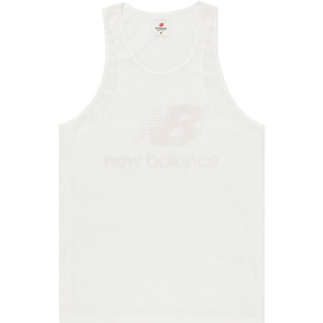 New Balance Unisex Made in USA Logo Tank in White Poly Knit, size Medium