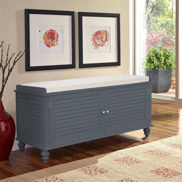 Large shoe bench shoe rack shoe storage cabinets with seat cushion for hallway