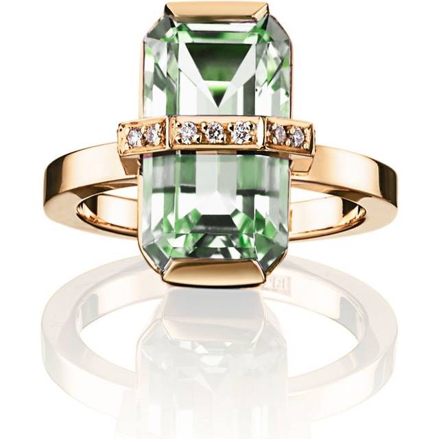 Little Bend Over - Green Quartz Ring Guld 16.00 mm