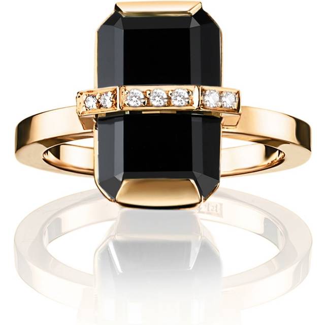 Little Bend Over - Onyx Ring Guld 15.50 mm