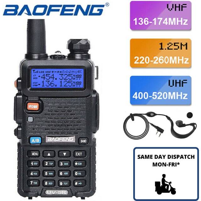 BAOFENG UV-5R III Tri-Band Walkie Talkie Ham Radio