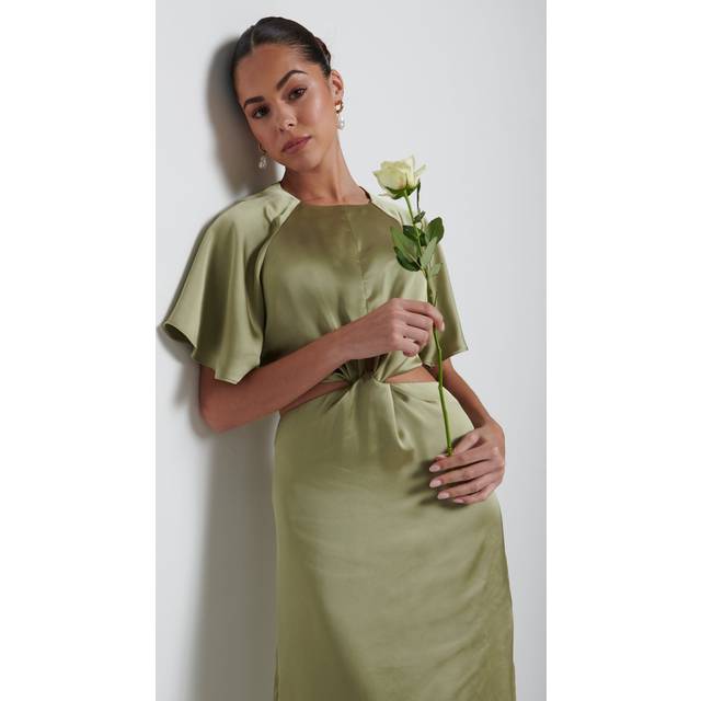 Zara Twist Knot Bridesmaid Dress - Olive, 16