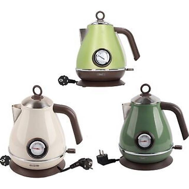 Electric water kettle temperature display retro paint electric kettle w/360 uk