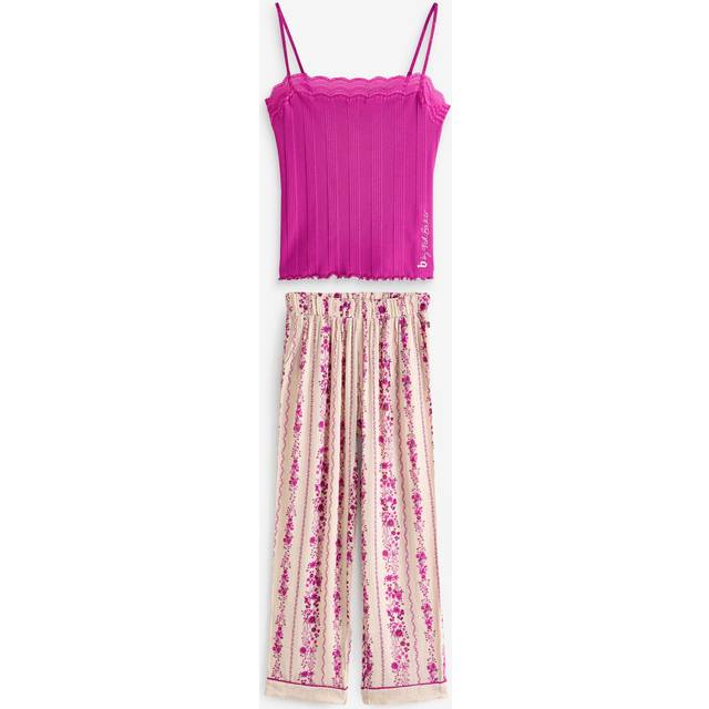 B By Ted Baker B by Baker Geo Floral Lace Cami PJ Set - Purple, Purple, Size 6, Women