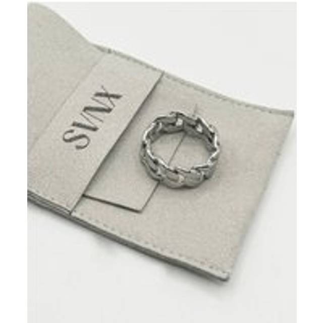 Chunky Cuban Style Ring in Silver - Grey - 9