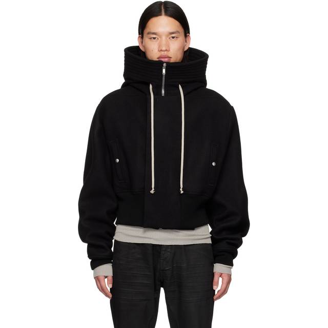 Rick Owens Black Porterville Cropped Alice Bomber Jacket - 09 BLACK - IT 46