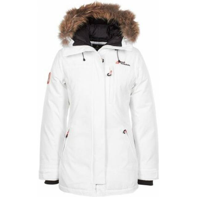 Parka with real fur for women Peak Mountain Akagan - Blanc - XL