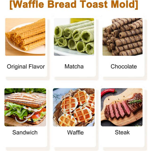 Grilled Sandwich Panini Maker,Bread Toast Breakfast Machine,Hot Sandwich Pan,Nonstick Aluminum Flip Pan,Kitchen Tool