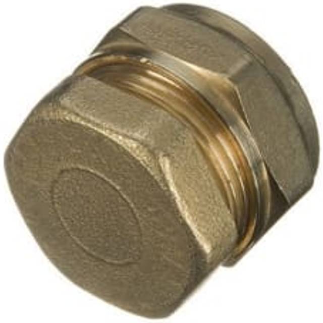 Primaflow Brass Compression Stop End Cap 15mm - Pack of 2