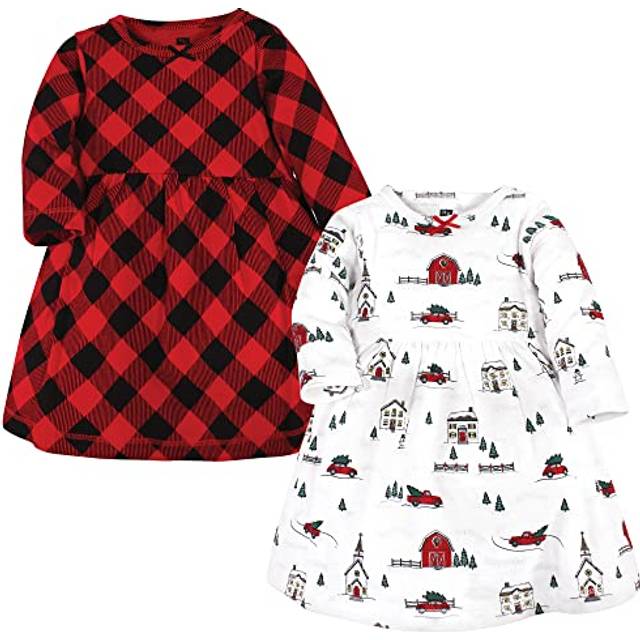 Hudson Baby Girls' Cotton Dresses  Christmas Scene  6 Years