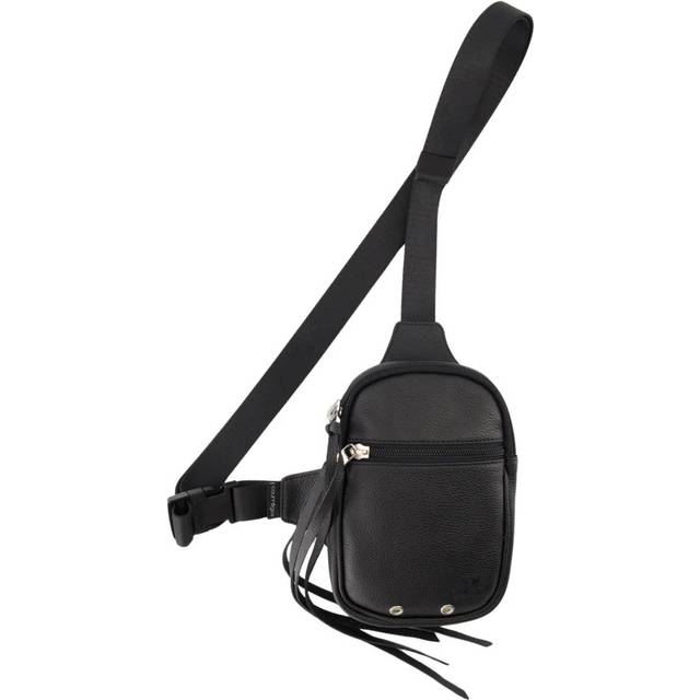 Courrèges, Cross Body Bags, male, Black, ONE SIZE, Canvas Shoulder Bag with Zip Closure