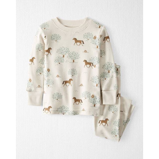 little planet by carter's Baby 2-Piece Pajamas Made with Organic Cotton  Horses  12M