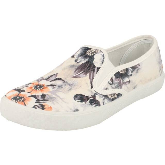 (UK 3, Beige) Ladies Spot On Beach Style Pumps