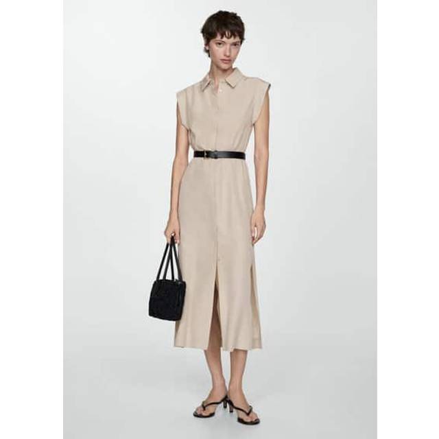 Mango Belted Cami Dress - Sand - 10