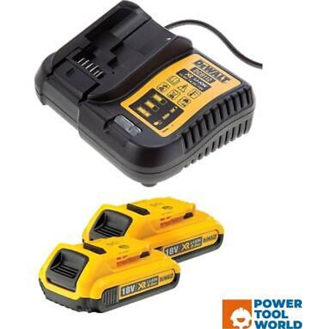 DCB183 xr 18v Lithium Ion Battery Twin Pack 2.0Ah + DCB115 Charger - Dewalt